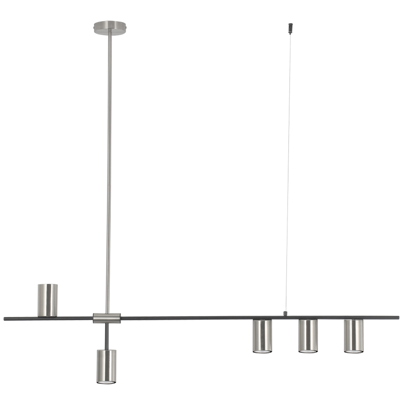 Black and Satin Metal Pendant - PEN461/5