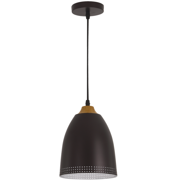 Metal Pendant with Wood Finish PEN609