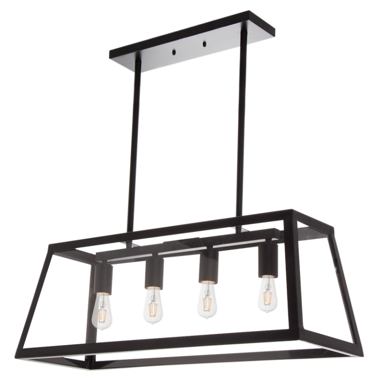 Black 4 Light Pendant