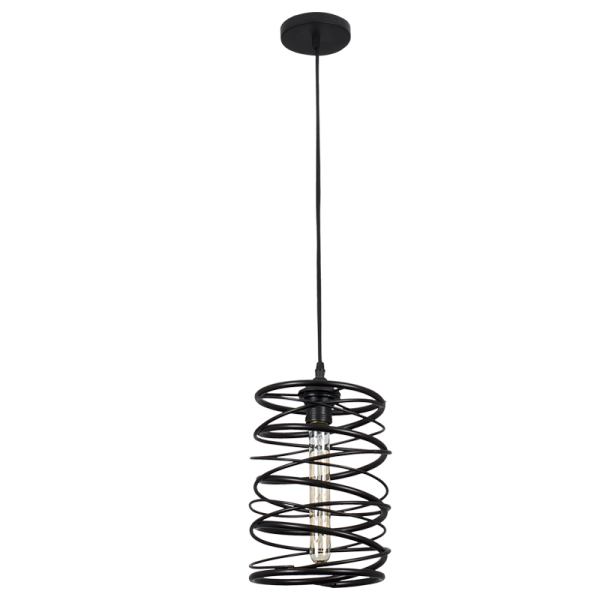 Black Metal Pendant Spiral
