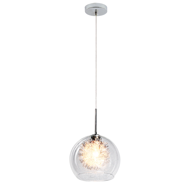 Polished Chrome Pendant with Clear Glass