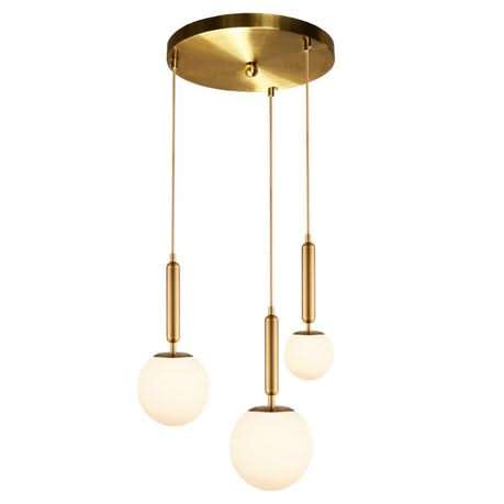Fizz Pop 3 Light Antique Brass Pendant
