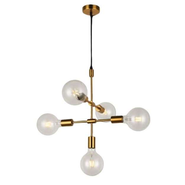 Ballito 5 Light Gold Pendant