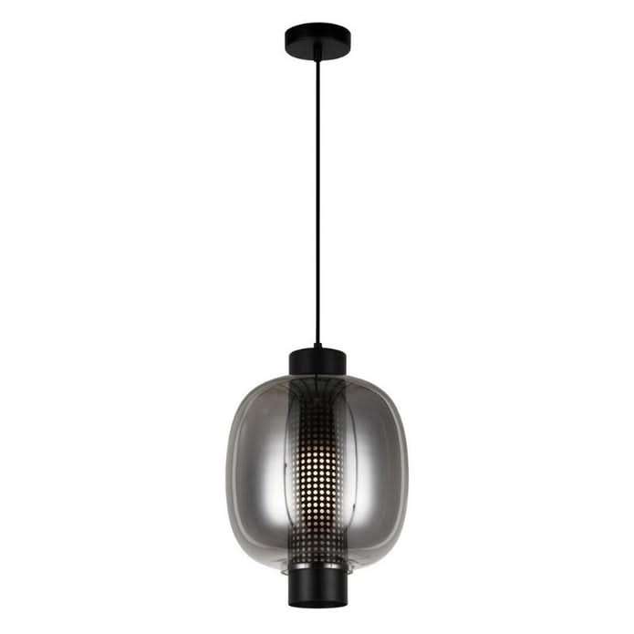 Chicago Large Black Glass Pendant