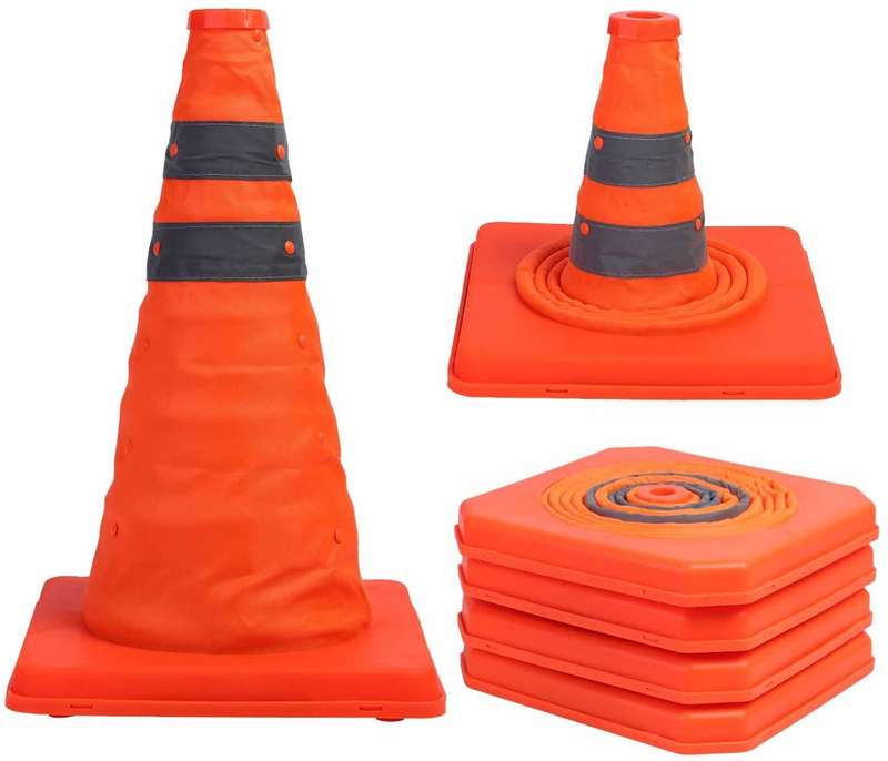 Safety / Traffic Cone with Red LED Light