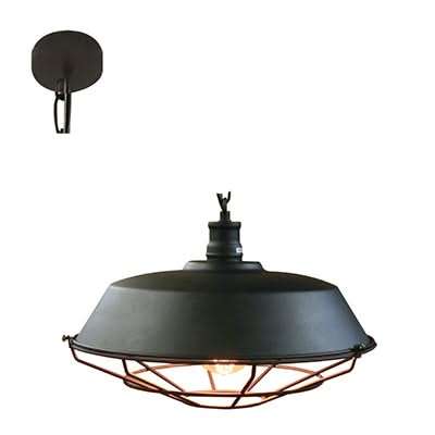 Grid Pendant 485mm Black E27