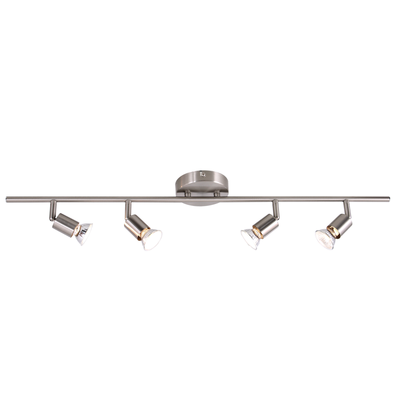 4 Light Satin Chrome Ceiling Spotlight