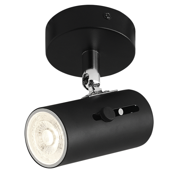 1 Light Matt Black Ceiling Spotlight