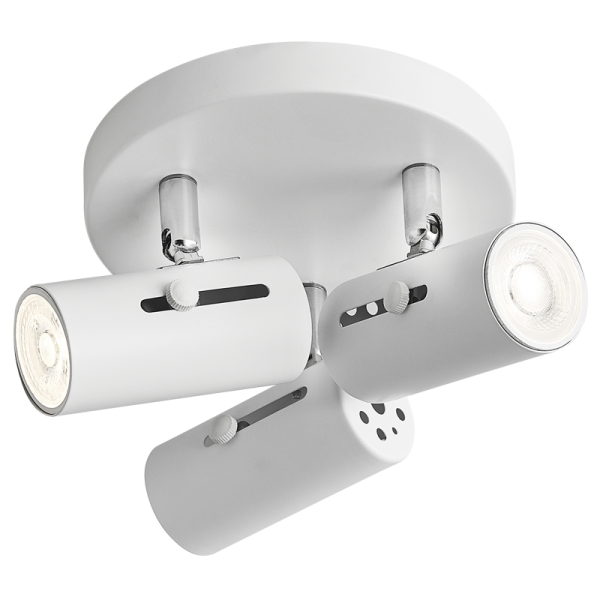 3 Light Matt White Ceiling Spotlight