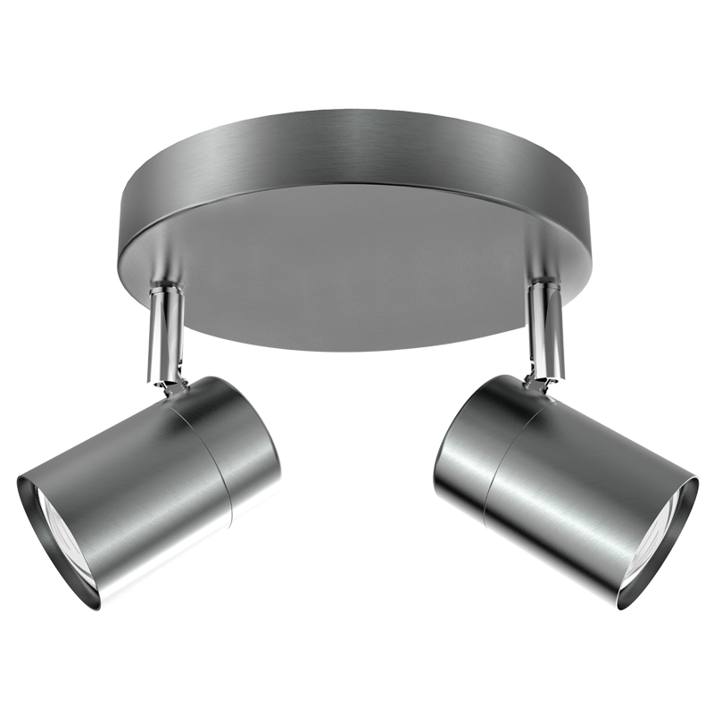 Sezela 2 Light Satin Chrome Spotlight