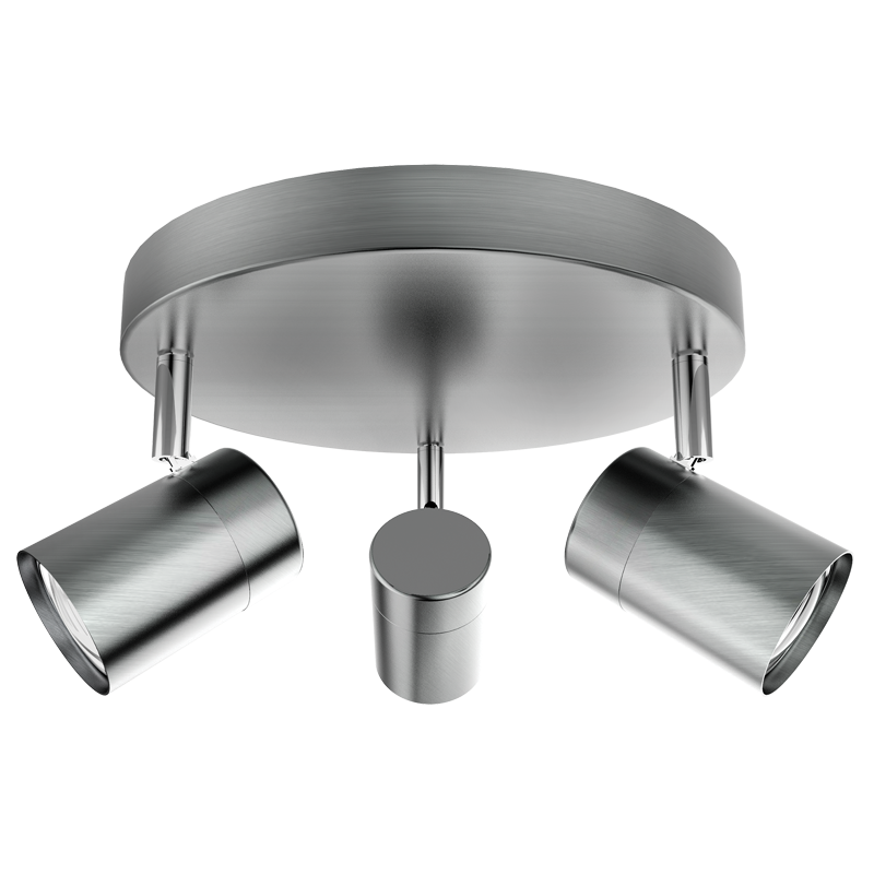 Sezela 3 Light Satin Chrome Spotlight