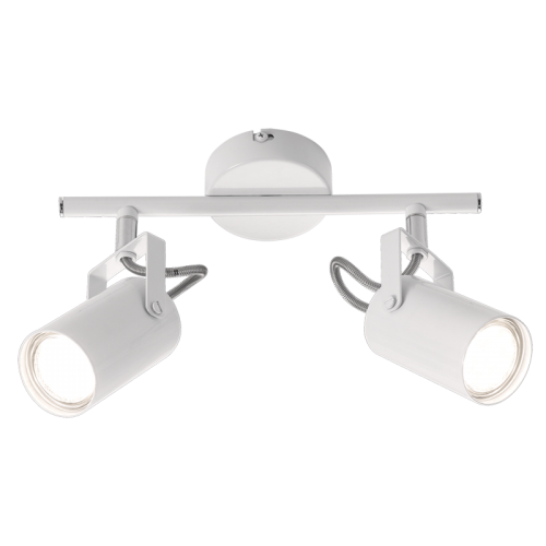 2 Light White Ceiling Spotlight