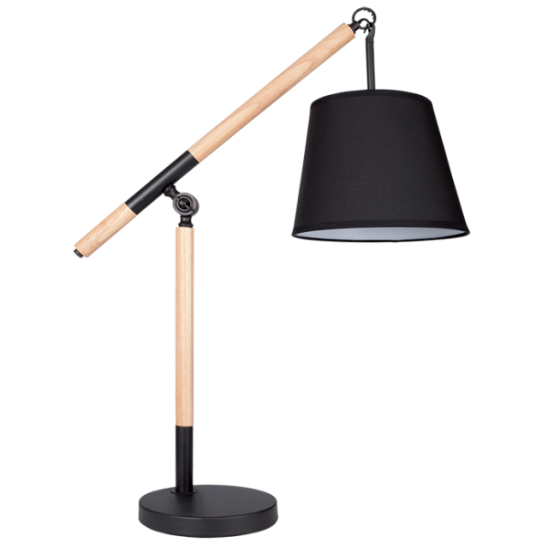 Black & Wood Table Lamp