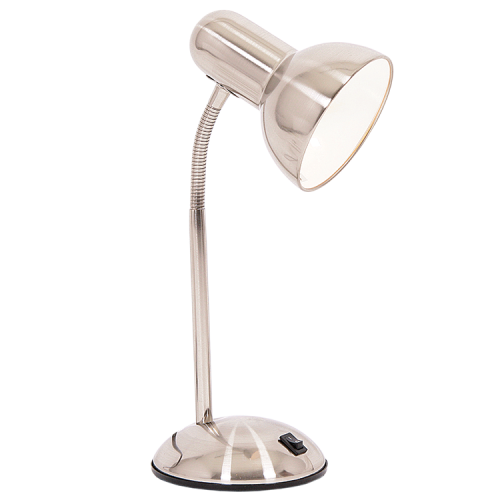 Satin Chrome Desk Lamp with Switch