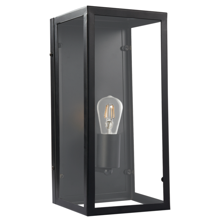 Metal Indoor Wall Light with Clear Glass