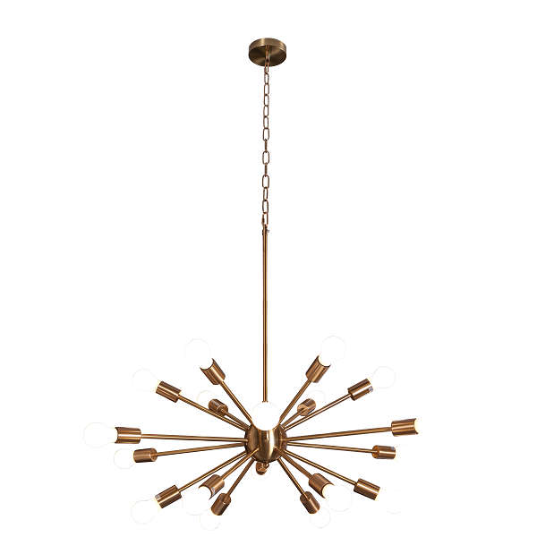 Supernova 18 Satin Gold Pendant Light
