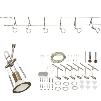 LED 12V Wire Track Lighting System - 10 Meter Span