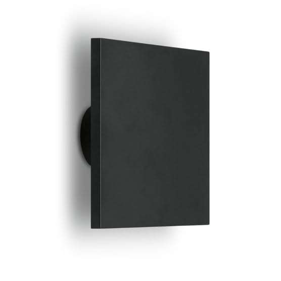 Focal Square Black Backlit LED Wall Light (Coastal) (Spazio)