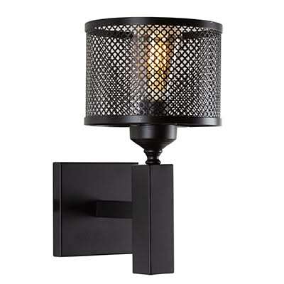 Black Mesh Wall Light