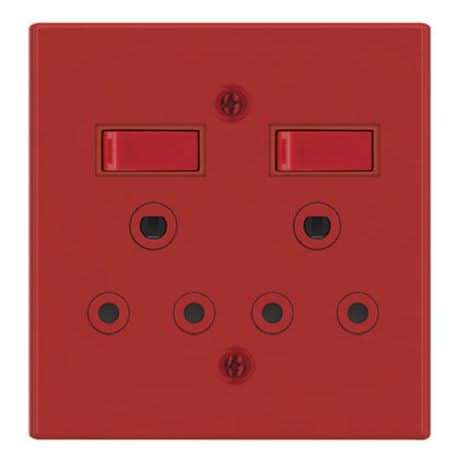 2 x 16A Dedicated Red Switched Socket 4x4