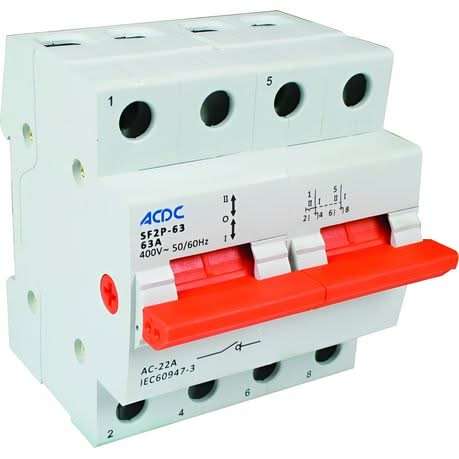 2 Pole 100A DIN Changeover Switch