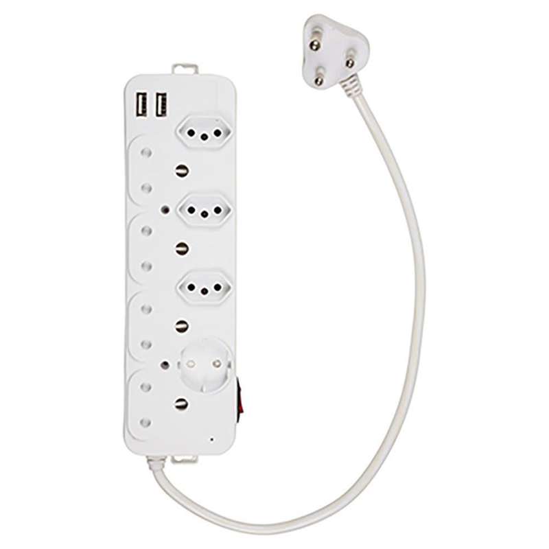 Eurolux 8 Way Multiplug with USB connectors