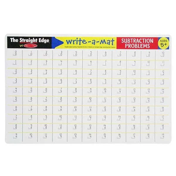 Subtraction Write A Mat