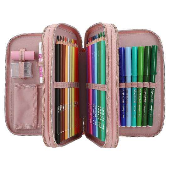 Miss Melody Triple Filled Pencil Case Romantic (horse head)