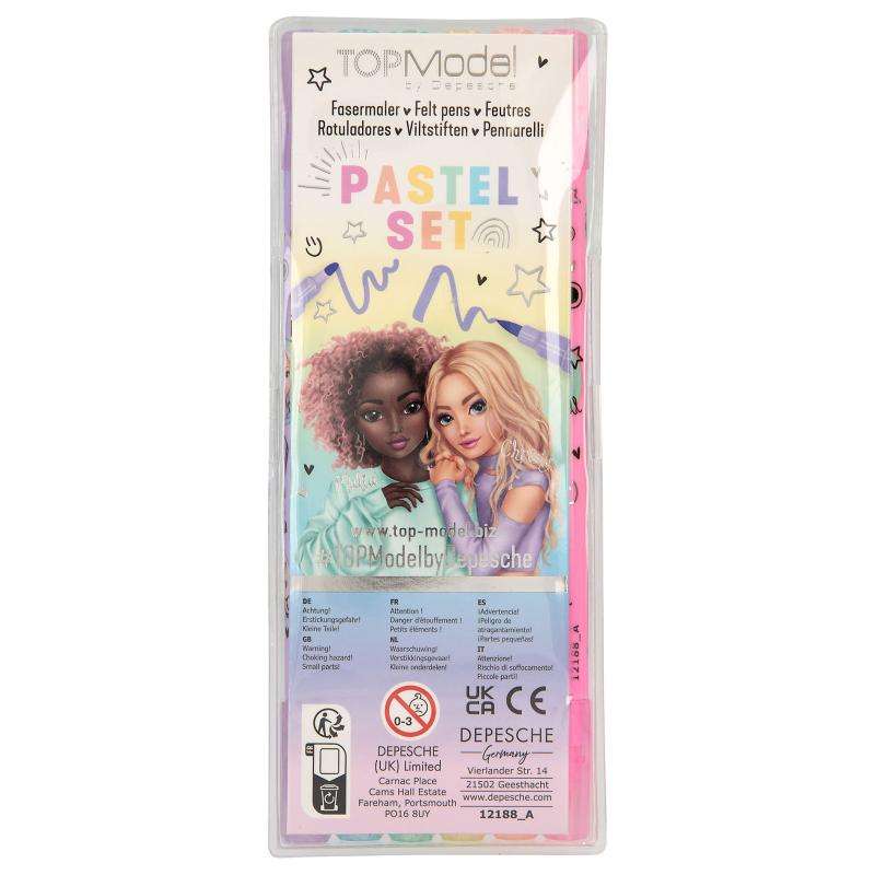 Top Model Pastel Set - Felt Tip Pens 6pc