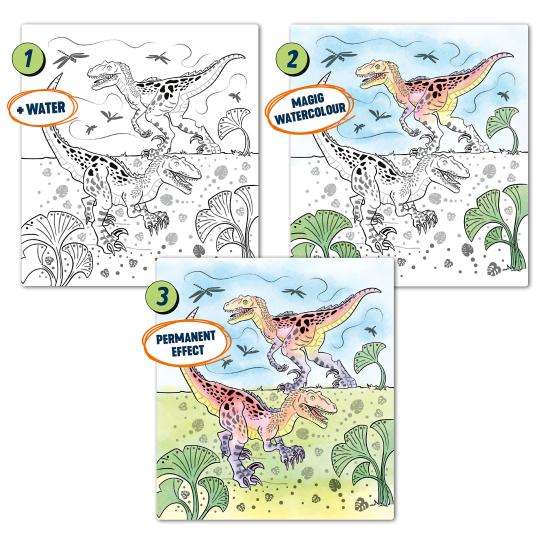 Dino World Water Colour Book with Brush