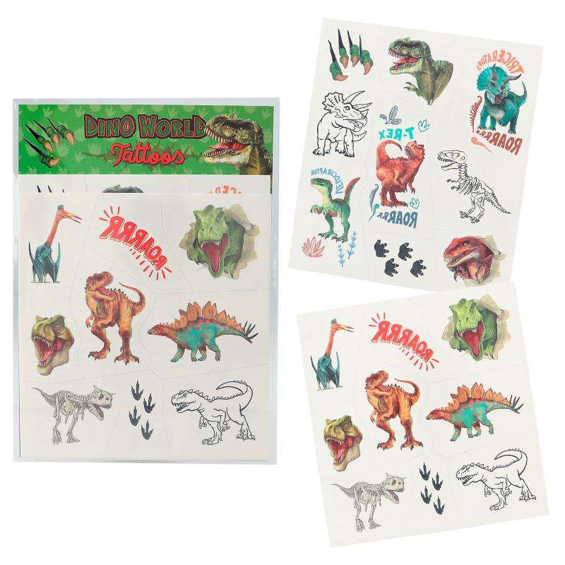 Dino World Tattoos (2 x sheets)
