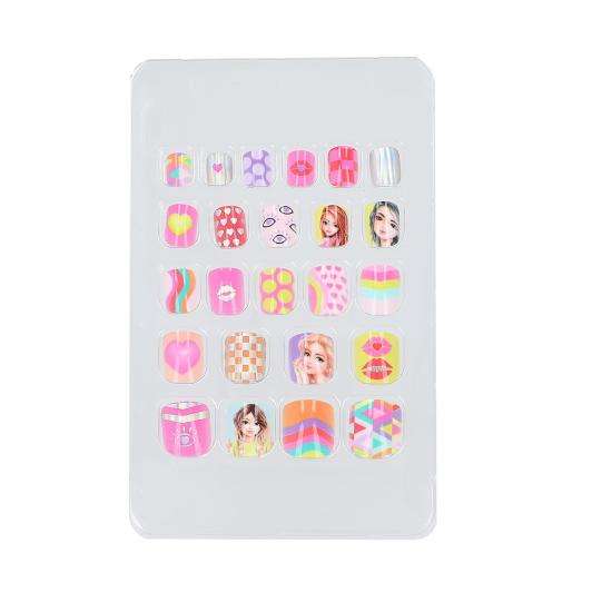 Top Model Artificial Nails Flat Neon Colours