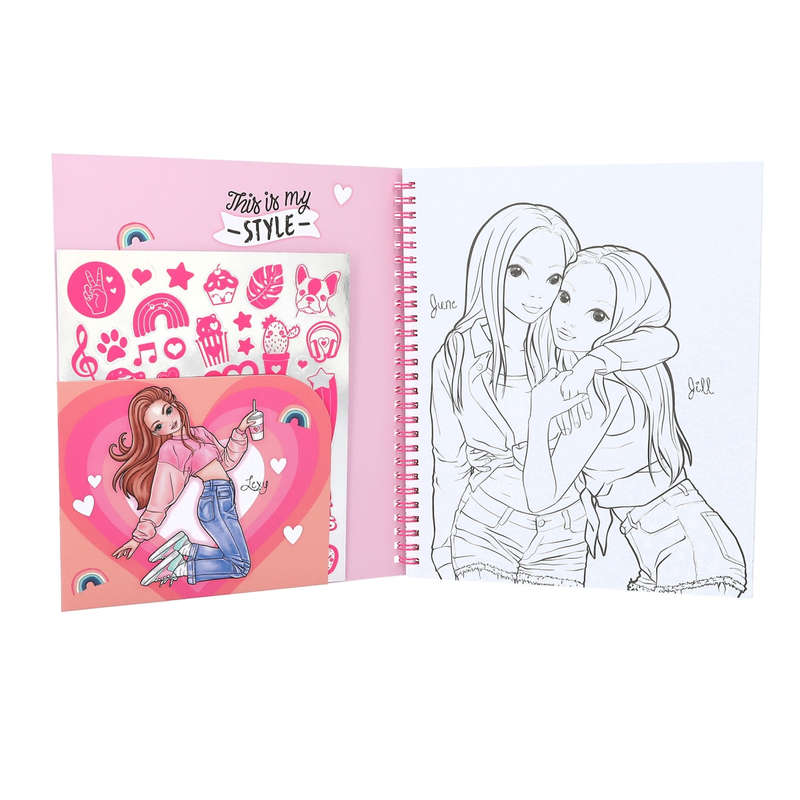 Top Model Colouring Book w Reversible Sequins Happy Together