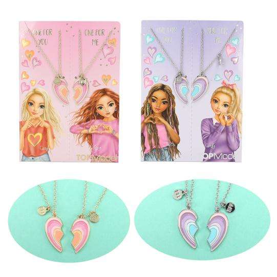 Top Model BFF Necklace Assorted Designs Silver/Gold 1pc