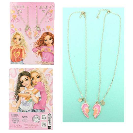 Top Model BFF Necklace Assorted Designs Silver/Gold 1pc