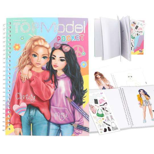 Top Model Colouring Book with Stickers  - Pocket