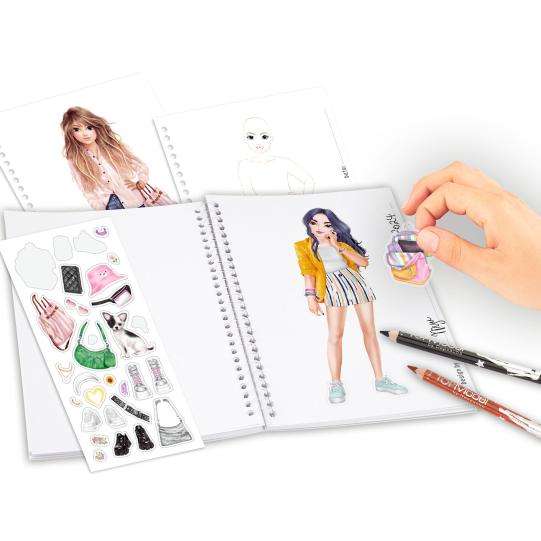 Top Model Colouring Book with Stickers  - Pocket