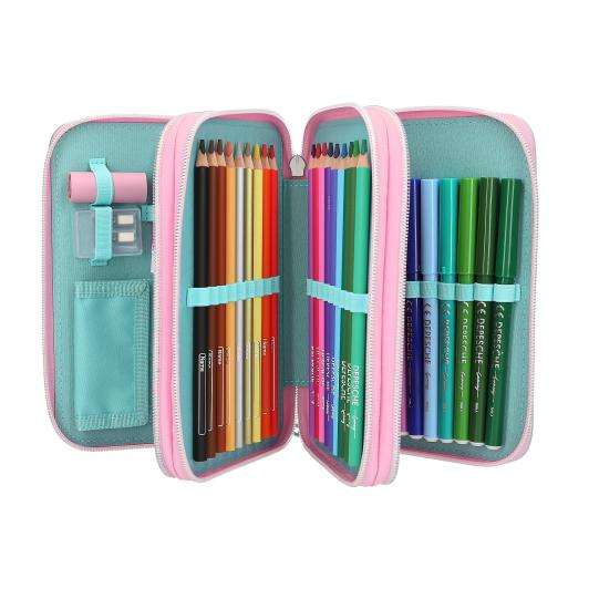 Top Model Triple Filled Pencil Case Electric (2 x girls)