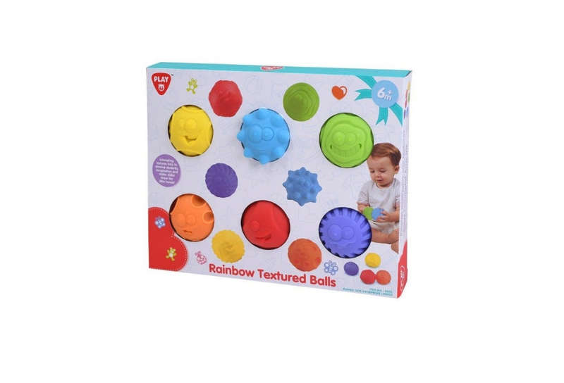 Play Go Rainbow Textured Balls 6pc