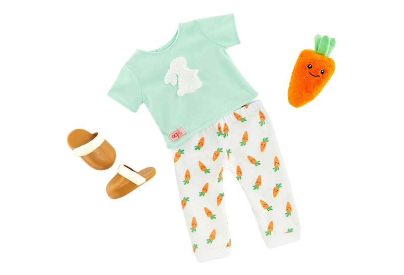 OG Regular Bunny Pajama Carrot Plush Outfit - Bedtime Bunny
