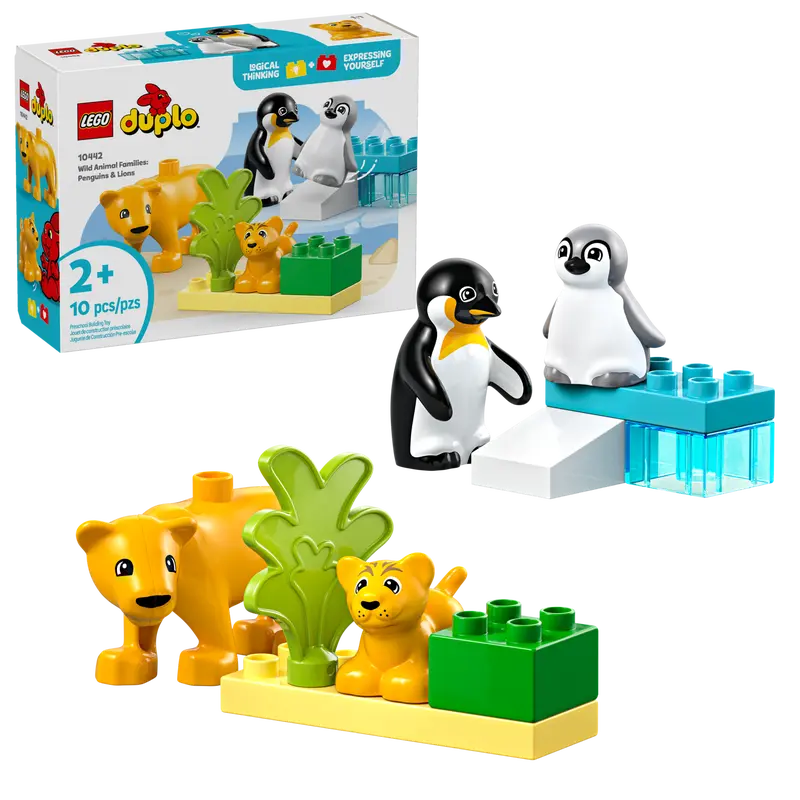 10442 Wild Animal Families : Penguins & Lions Duplo