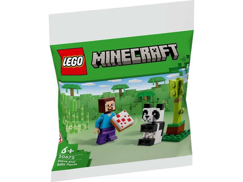 30672 Steve & Baby Panda Minecraft (Bag)