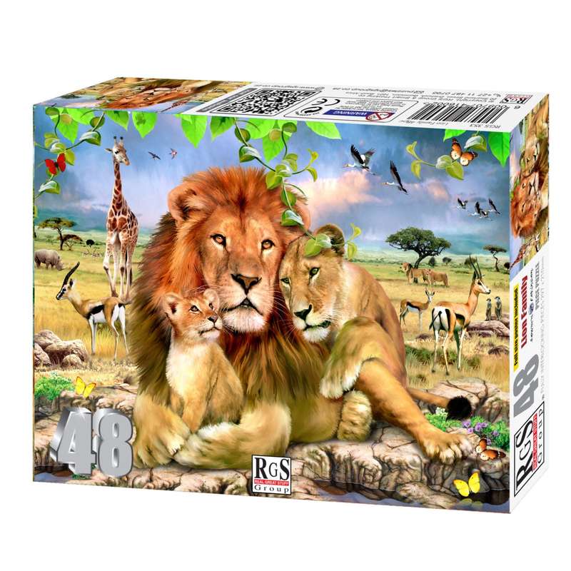 Puzzle 48pc Lion Family (Family Pride)