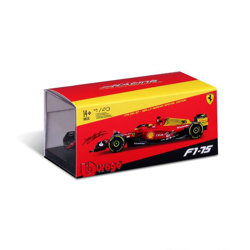 Ferrari F1-75 2022 Monza with Helmet #16  (scale 1 : 43)