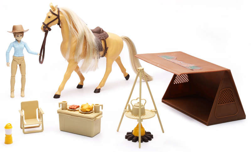 Valley Ranch Horse Family Set with Figure (scale 1 : 9)