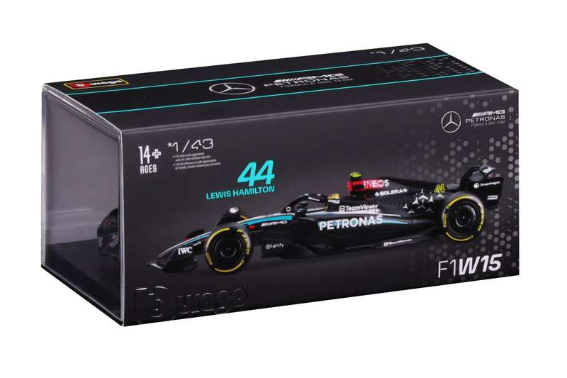 Mercedes AMG F1 W15 2024 w Helmet #44 (scale 1 : 43)