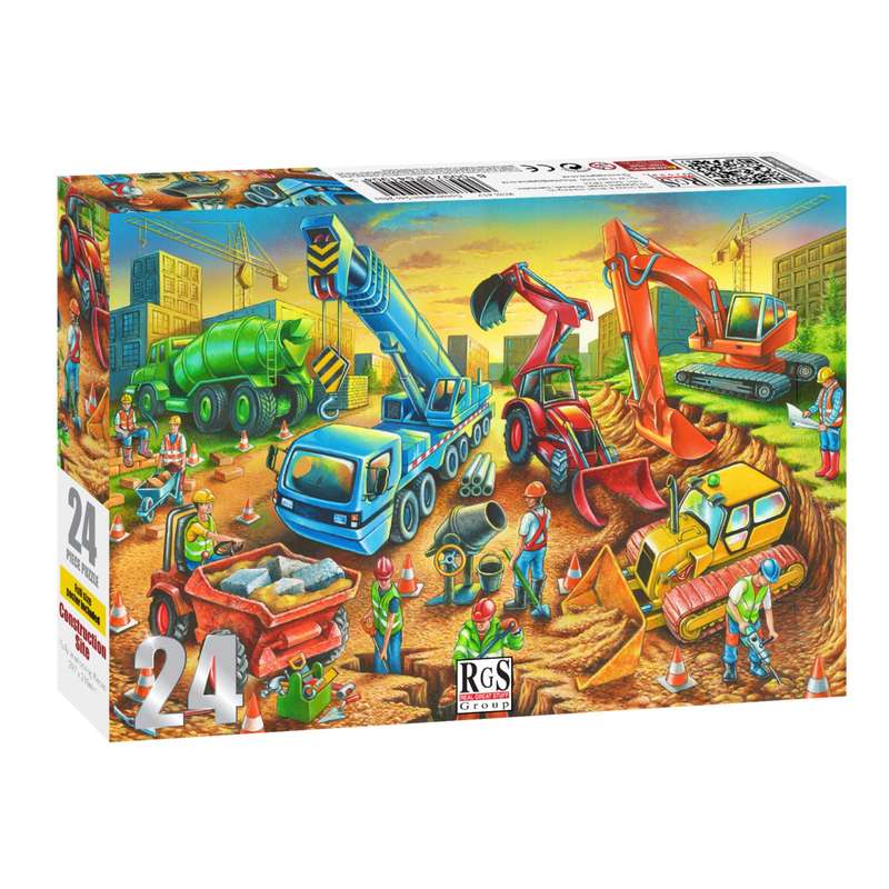 Puzzle 24pc Construction Site
