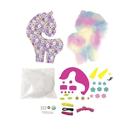 Sew Star Furry Unicorn Pillow Sewing Craft Kit (Boxed)