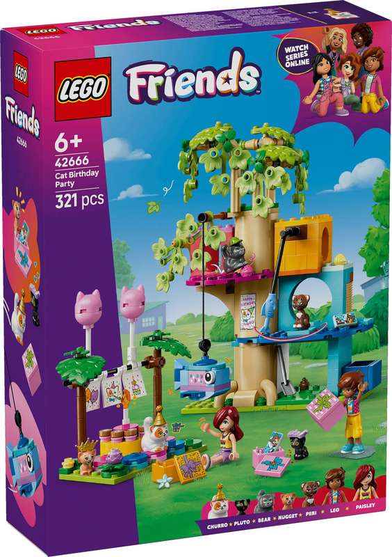 42666 Cat Birthday Party & Tree House Friends