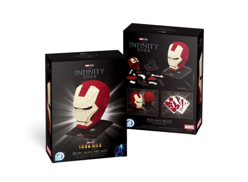 Puzzle 3D Marvel Iron Man Helmet (Gold & Red) 92pc